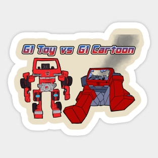 Toy vs Cartoon Sticker